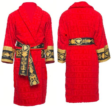 versace red bathrobe|versace bathrobe cheap.